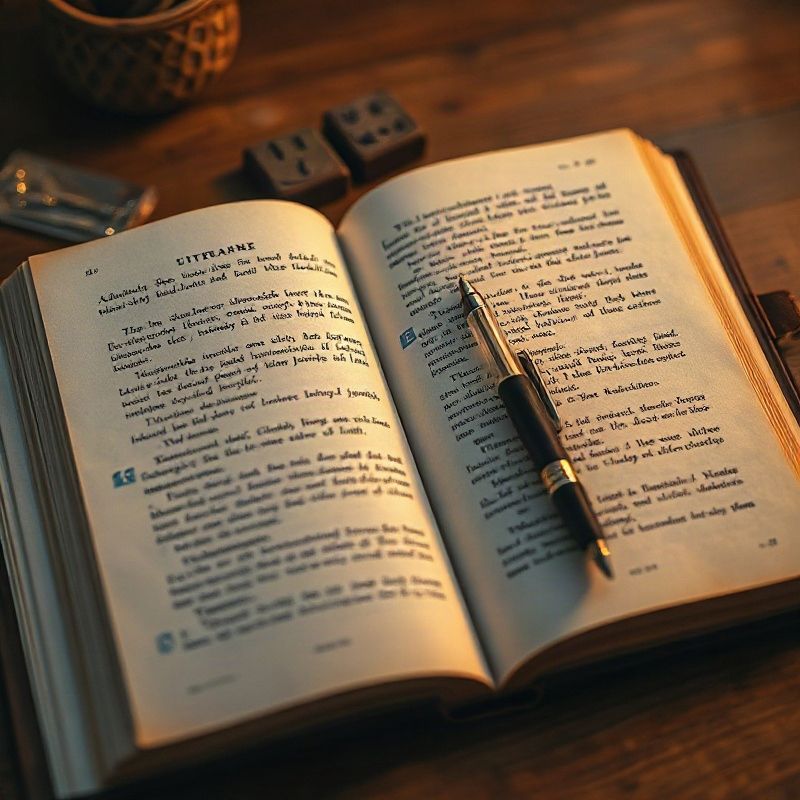 Открытая книга украинской литературы с пометками